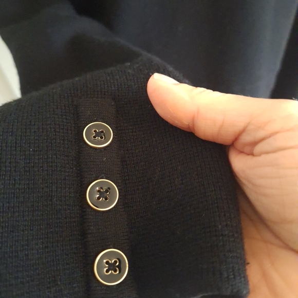 Talbots Classic Black Blazer/Jacket 100%  Merino Wool - Picture 6 of 8